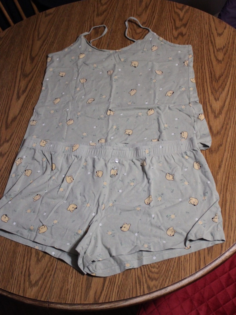 Disney Women's Sage Cami & Shorts Pajama Set Winnie the Pooh Print